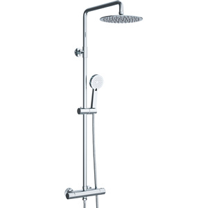 Nes Home Round Exposed Thermostatic Mixer Shower Set With Shower Head - Chrome by Nes Home