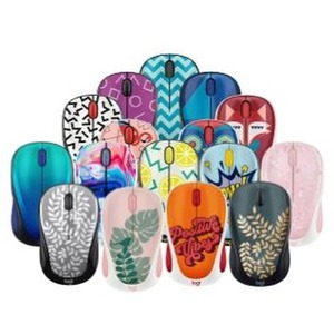 Logitech Wireless Optical Mouse - Multicoloured / Teal Chevron by Logitech