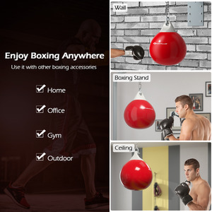 18 Inch Water Punching Bag - Red by Costway