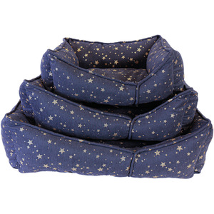 Luxury Navy Star Print Dog Bed Small - Green by NOAHS ARK