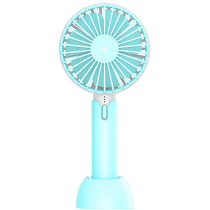 Rechargeable Multi-Speed 2-in-1 Desktop and Handheld Fan - Blue