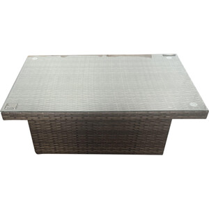 Carolina Adjustable Rattan Table Set - Brown