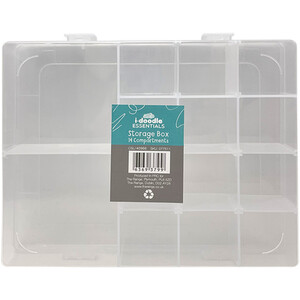 Compartment Storage Box - Clear / 14 Compartments by i-doodle