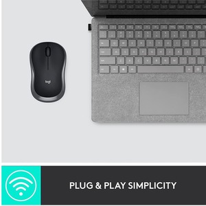 Logitech Wireless Optical Mouse - Grey / M185 Grey by Logitech