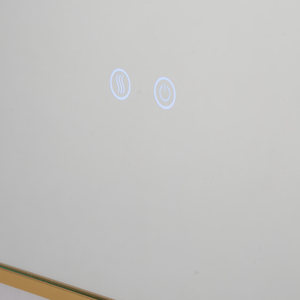 Aiga Bathroom LED CCT Mirror with Motion Sensor and Demist - Satin Brass by Litecraft