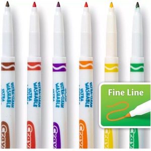 Crayola Washable Classic Markers Fine Point - Multicolour by Crayola