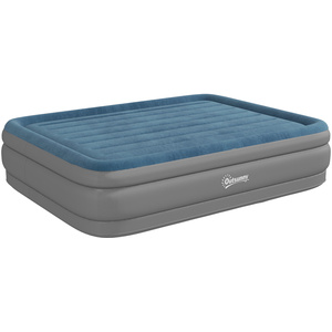 Outsunny Inflatable Queen Air Bed with Electric Pump - Blue by Outsunny