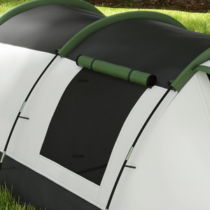 Outsunny 3-4 Man Camping Tent with Bedroom, Living Room and Porch by Outsunny