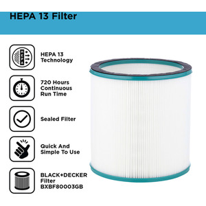 Bladeless Air Purifier Filter for BXBF80002GB - White by Black + Decker