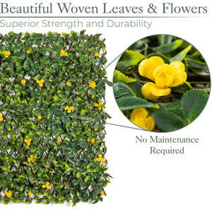 Expanding Artificial Trellis with Flowers - Yellow by Christow