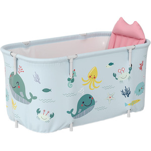 Seabed Foldable Bathtub with Cushion by Livingandhome
