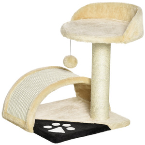 Pawhut Cat Tree Scratching Post - Beige by Pawhut