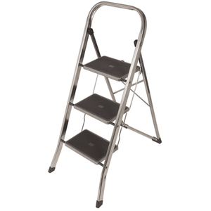 Slimline Aluminium Step Stool - Silver / 116cm by TB Davies
