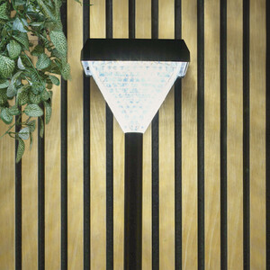 Solar Crystal Effect Post Light - Black