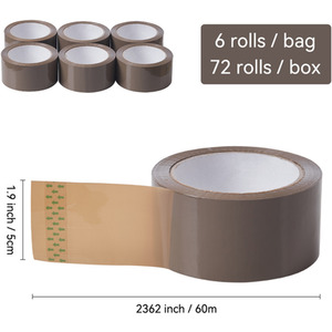 6 Rolls of Adhesive Packaging Tape by Livingandhome