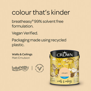 Crown Matt Breatheasy Emulsion Paint - Pale Gold by Crown Paints