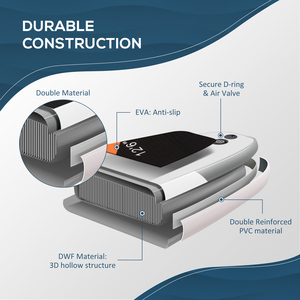 Outsunny 10Ft Inflatable Paddle Stand Up Board Orange - Orange by Outsunny