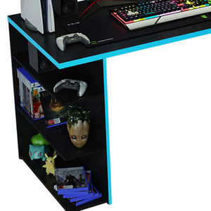 Madesa Gaming Computer Desk - Black/Blue by Madesa