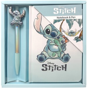 Stitch A5 Squishy Notebook with Pen Set - White and Blue by Stitch