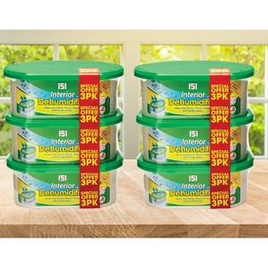 2 x Pack Of 3 Interior Dehumidifiers Moisture Traps - Clear by Shop4allsorts