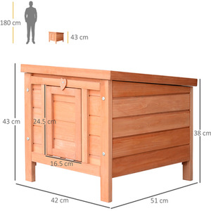 PawHut Wooden Pet Hutch Small Animal House by PawHut