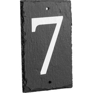 Number 7 Slate House Sign - Grey by Nicola Spring