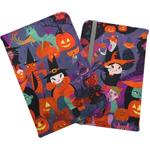 A Vibrant And Colorful Illustration Of Witches And Pumpkin Passport Cover - Orange by Warren Reed - Designer