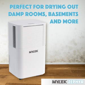 12L Capacity Digital Dehumidifier - White by Mylek