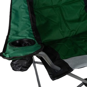 Folding Camp Chair Padded High Back - Green / 1 by HyFive