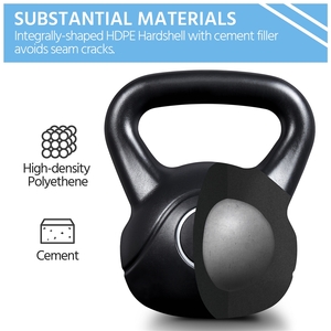 Training Kettlebell for Home Gym Fitness - Black / 16kg by Yaheetech