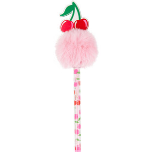Fluffy Cherry Pen - Pink