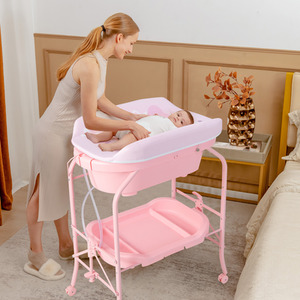 Folding Infant Diaper Changing Table - Pink by Costway