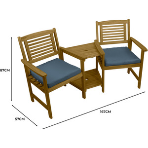 Companion Seat With Cushions - Brown by Jardi