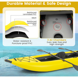 Inflatable Kayak Set by Costway