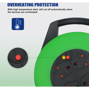 4 Gang Cable Reel 10M - Green by ExtraStar