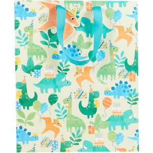 Pack of 2 Dinosaur and Space Large Gift Bags - Black