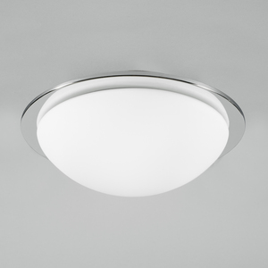 Arwel LED Bathroom Glass Dome Flush Ceiling Light by Litecraft