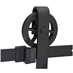 HOMCOM Carbon Steel Sliding Barn Door kits - Black by HOMCOM