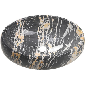 Ceramic Bathroom Basin with Multiple Design Options - Black / 40.5cm by Livingandhome