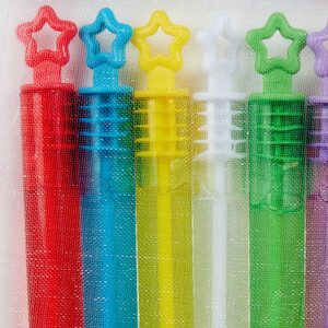 Pack of 8 Mini Bubble Wands Party Favours - Multicolour