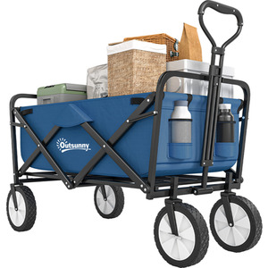 Outsunny Folding Outdoor Storage Bag with Telescopic Handle by Outsunny