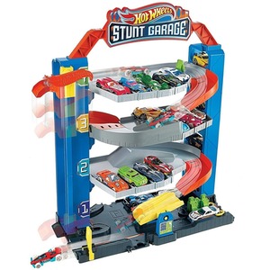 Garage City Stunt Play Set Elevator to Upper Levels - Multi by Hot Wheels
