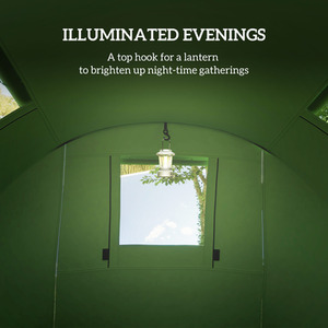 Outsunny 2 Room Camping Tent for 3-4 Man, 3000mm Waterproof by Outsunny