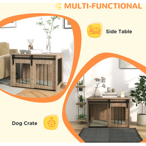 PawHut Dog Crate Furniture with Removable Cushion by PawHut
