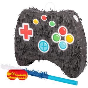 Game Controller Pinata Set with Stick Blindfold - Blue by Fax Potato