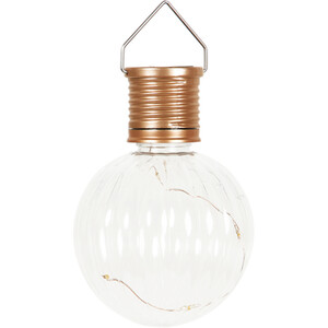Solar Luxe Hanging Bulb Light - Copper and Clear
