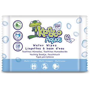 Pack of 60 Kandoo Aquas Wipes - White by Kandoo