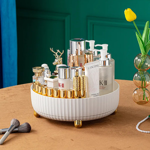 Rotating Round Spice Storage Rack Tray Turntable Kitchen Organizer by Livingandhome