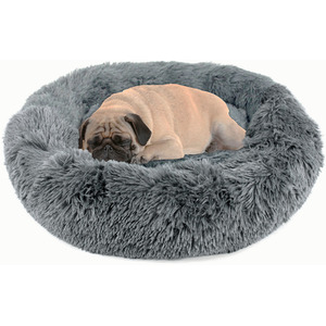 Fluffy Dog Bed in Grey - Grey / M by Actiaspet