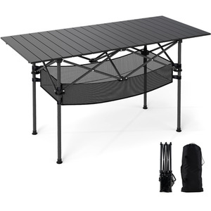 Patio Folding Camping Table by Costway